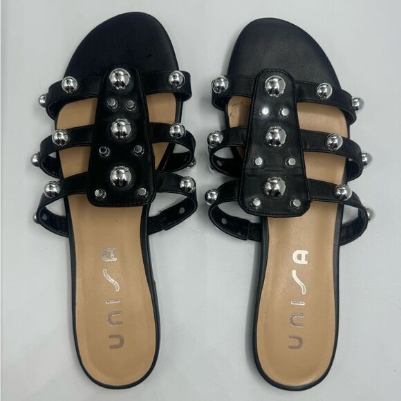 Unisa Shoes l Silver Studded Accents l Flats, Sandals l 8 M l EUC - Picture 9 of 9